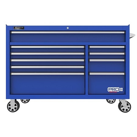 Homak 54in Pro 2 10-Drawer Roller Cabinet - Blue BL04054210